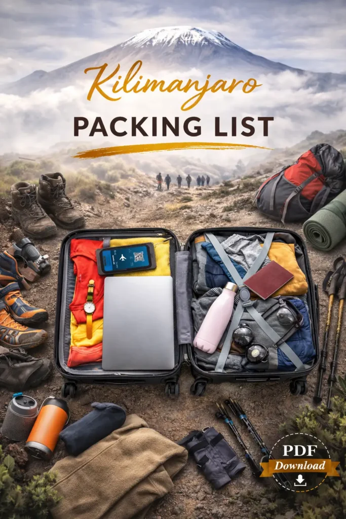 Kilimanjaro packing List